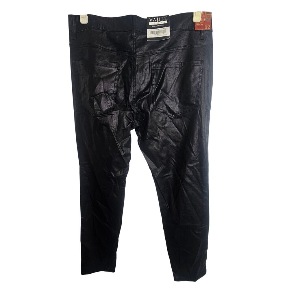 Liverpool Womens Abbys Faux Leather Skinny Jeans Sz 12 Moto Biker Classic Black - Picture 6 of 9